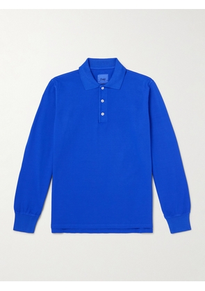 Drake's - HIM Cotton-Piqué Polo Shirt - Men - Blue - XS