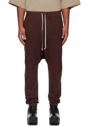 Rick Owens DRKSHDW Burgundy Concordians Drawstring Sweatpants