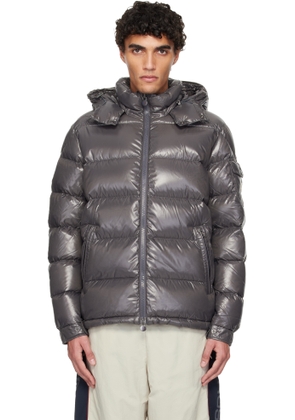 Moncler Gray Moncler Maya Hooded Short Down Jacket