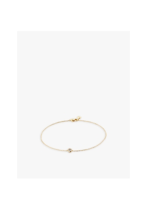 Womens Monica Vinader 14ct Yellow-Gold and 0.1ct Lab-Grown Diamond Bracelet