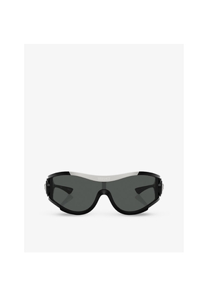Womens Versace Ve4475 Shield-Frame Acetate Sunglasses
