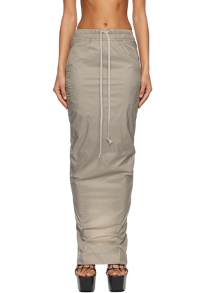 Rick Owens DRKSHDW Taupe Concordians Pull On Pillar Maxi Skirt
