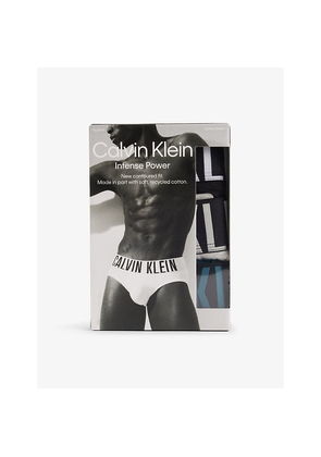 Mens Calvin Klein Intense Power Low-Rise Pack Of Three Cotton-Blend Stretch-Jersey Briefs