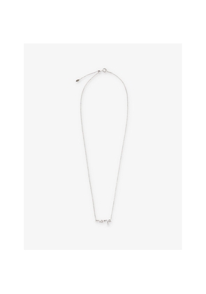 Persee Paris Mama 18ct White-Gold and 0.05ct Diamond Necklace