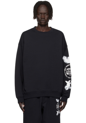 Y-3 Black Graphic Crew Sweatshirt