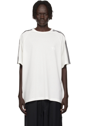 Y-3 White Short Sleeve 3-Stripes T-shirt
