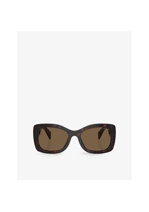 Womens Prada Pr A08S Oval-Frame Acetate Sunglasses
