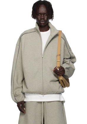 Fear of God ESSENTIALS Gray Modern Fit Fleece Track Jacket