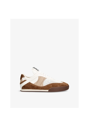 Womens Chloe Kick Brand-Patch Low-Top Suede Trainers