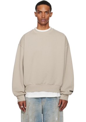 Fear of God ESSENTIALS Taupe Classic Fit Fleece Crewneck Sweatshirt