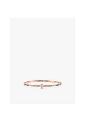 Tiffany & Co Tiffany T 18ct Rose-Gold and 0.31ct Brilliant-Cut Diamond Bangle