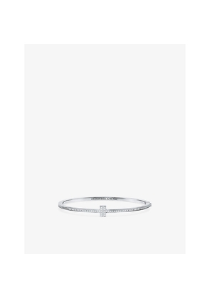 Tiffany & Co Tiffany T 18ct White-Gold and 0.31ct Brilliant-Cut Diamond Bangle