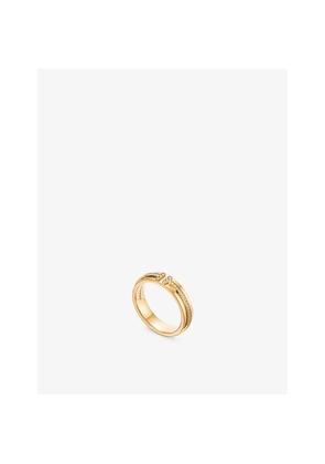 Womens Tiffany & Co Tiffany T Narrow 18ct Yellow-Gold and 0.13ct Brilliant-Cut Diamond Ring