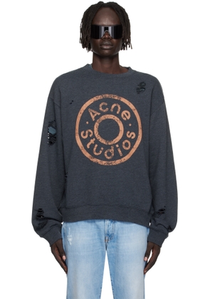 Acne Studios Black Printed Logo Sweatshirt