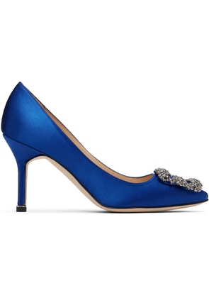 Manolo Blahnik Blue Hangisi Heels