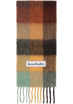Acne Studios Multicolor Mohair Checked Scarf