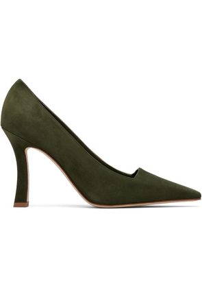 Manolo Blahnik Khaki Moira Heels