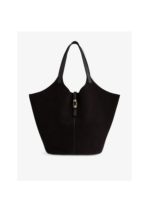 Womens Reiss Lyra Leather and Suede Tote Bag