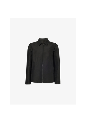 Mens Rick Owens Brad Buttoned-Pockets Relaxed-Fit Woven-Blend Jacket