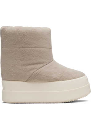 Rick Owens DRKSHDW Taupe Concordians Mega Bumper Low Lunar Boots