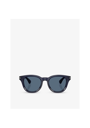 Womens Burberry Be4439 Round-Frame Acetate Sunglasses