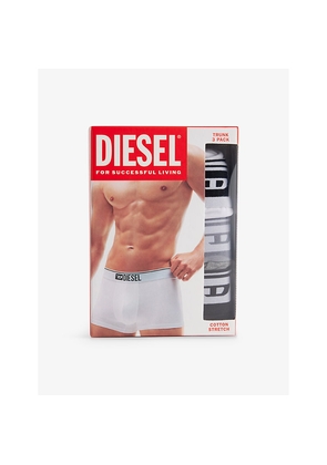 Mens Diesel Branded-Waistband Pack Of Three Stretch-Cotton Trunks