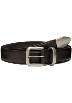 Solid Homme Brown Leather Western Belt