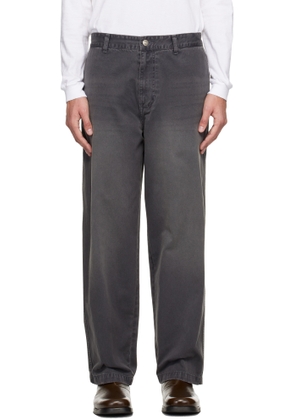 Solid Homme Gray Painted Chino Trousers