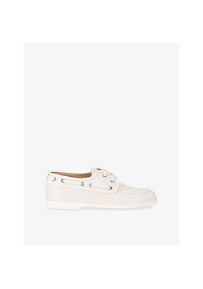 Mens Valentino Garavani Brand-Plaque Woven Shoes