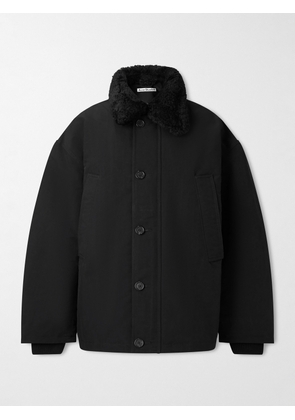 Acne Studios - Omanti Shearling-Trimmed Padded Peached-Nylon Parka - Men - Black - IT 44