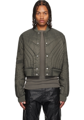 Rick Owens Khaki Concordians Quilted Flight Down Bomber Jacket
