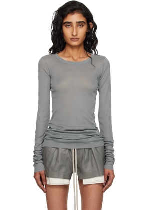 Rick Owens Gray Concordians Mini Rib LS T-shirt