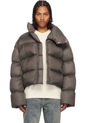 Rick Owens Gray Concordians Turtle Down Jacket