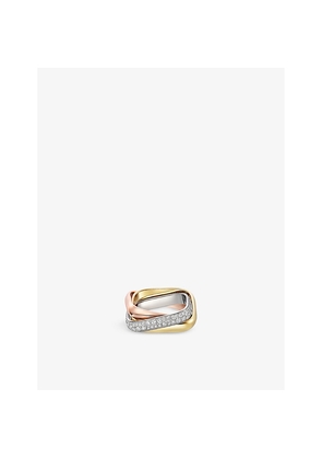 Womens Cartier Trinity 0.75ct Brilliant-Cut Diamond and 18ct White, Yellow and Rose-Gold Ring