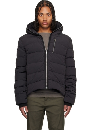 Rick Owens Black Concordians Quilted Down Jacket