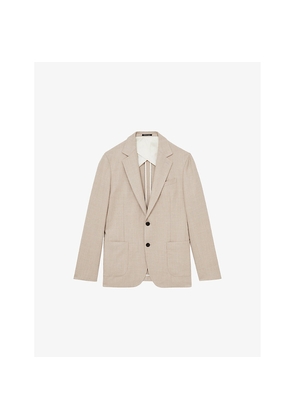 Mens Reiss Stack Single-Breasted Wool-Blend Blazer