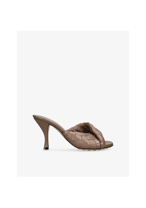 Womens Bottega Veneta Blink 80 Leather Heeled Mules