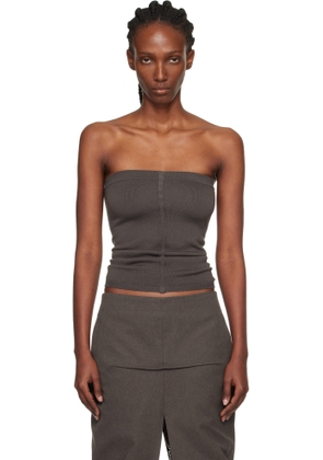 Rick Owens Gray Concordians Runway Tube Top