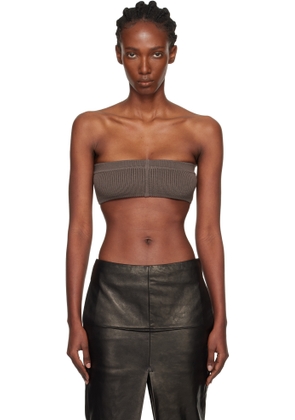 Rick Owens Gray Concordians Slim Bandeau Top