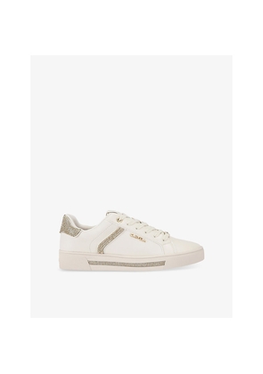 Womens Carvela Daze Jewel Leather Low-Top Trainers