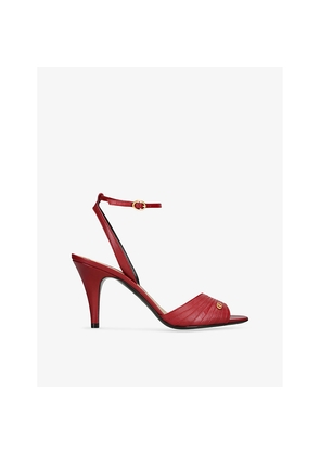 Womens Valentino Garavani Ladycrush 85 Leather Heeled Sandals