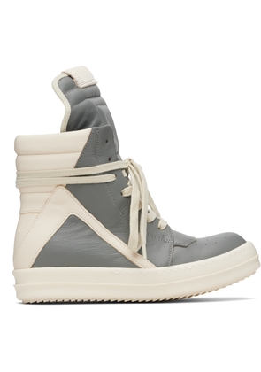 Rick Owens Gray Concordians Geobasket Sneakers