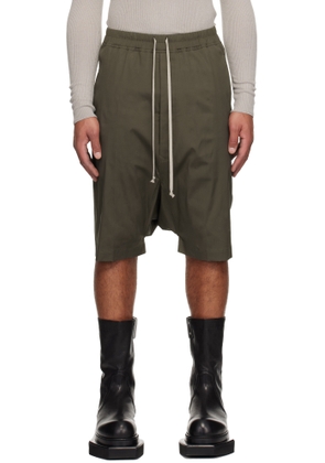 Rick Owens Khaki Concordians Rick's Pods Shorts