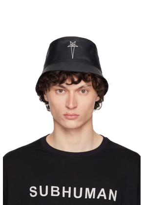 Rick Owens Black Champion Edition Gilligan Bucket Hat