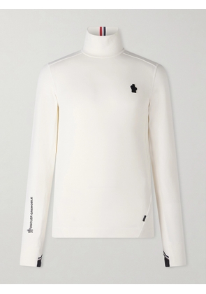 Moncler Grenoble - Slim-Fit Logo-Appliquéd Polartec® Power Grid™ Base Layer - Men - White - S