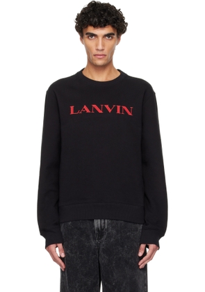 Lanvin Black 'Lanvin Embroidered' Cotton Sweatshirt