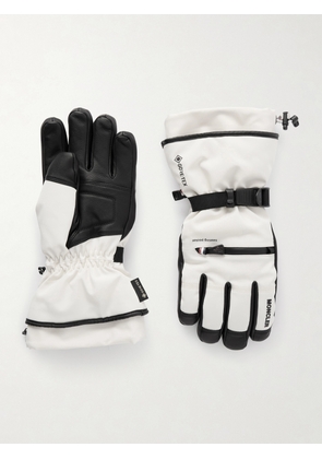 Moncler Grenoble - Logo-Appliquéd Leather-Trimmed Padded Ski Gloves - Men - White - S