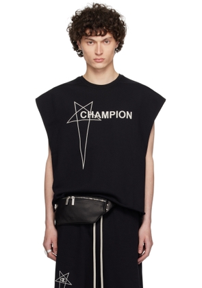 Rick Owens Black Champion Edition Micro Tatlin Tank Top