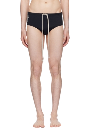 Rick Owens Black Champion Edition Jersey Swim Briefs