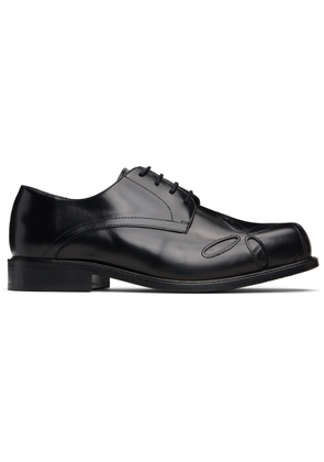 Stefan Cooke Black Slashed Square Toe Derbys